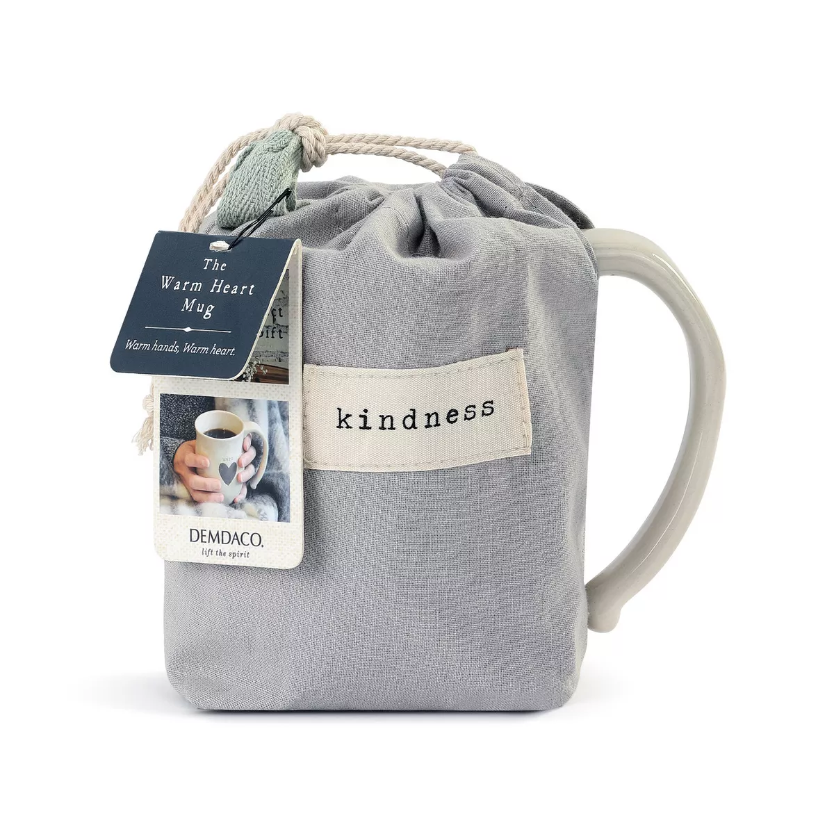 DEMDACO Kind Heart Mug 12 ounce - White