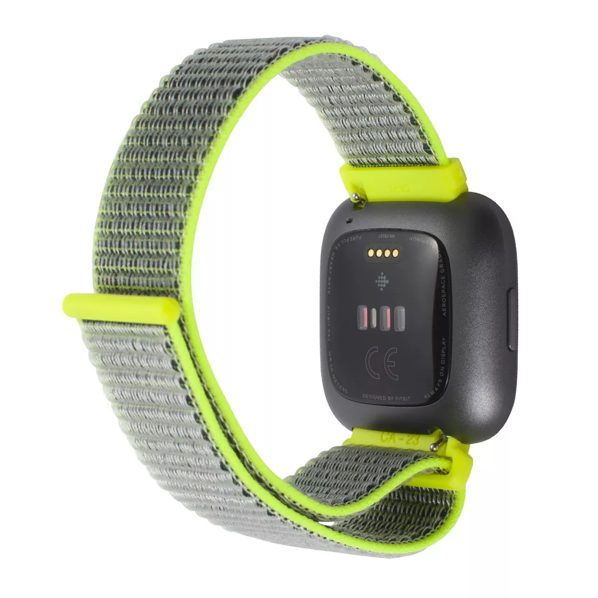 Insten Soft Woven Nylon Band for Fitbit Versa 2 / 1 / Lite / SE, Replacement Strap, Yellow