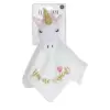 Elle & Jaye Security Blanket White Unicorn Embroidered Lovey