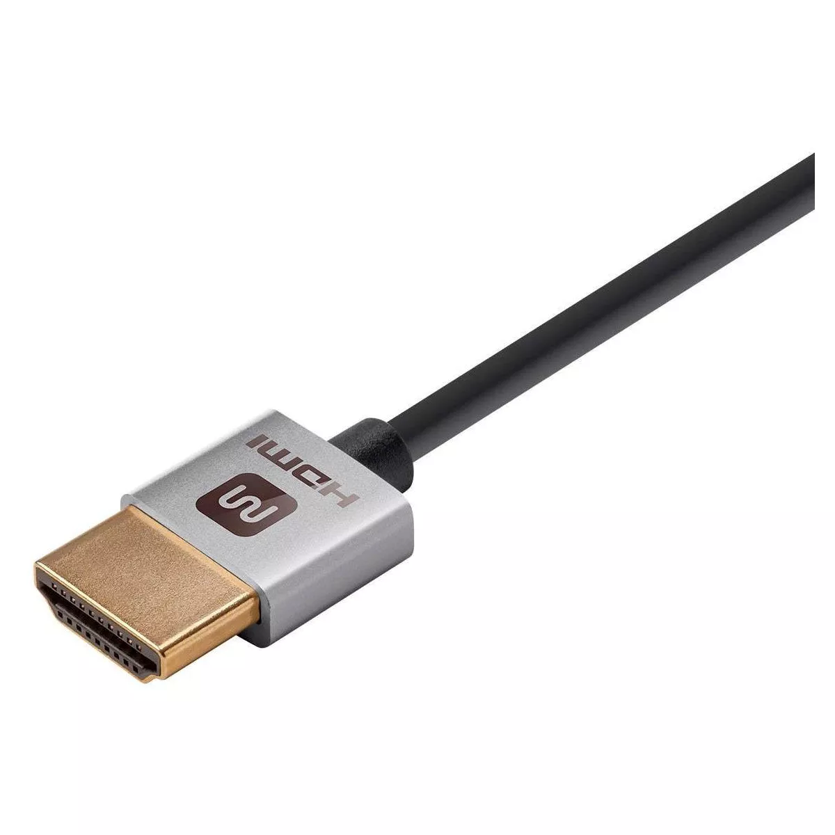 Monoprice High Speed HDMI Cable - 1.5 Feet - Silver (5-Pack) 4K@60Hz, HDR, 18Gbps, 36AWG, YCbCr 4:4:4 - Ultra Slim Series
