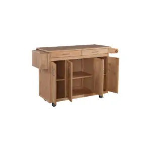 Breakfast Bar Kitchen Cart Light Wood - Home Styles
