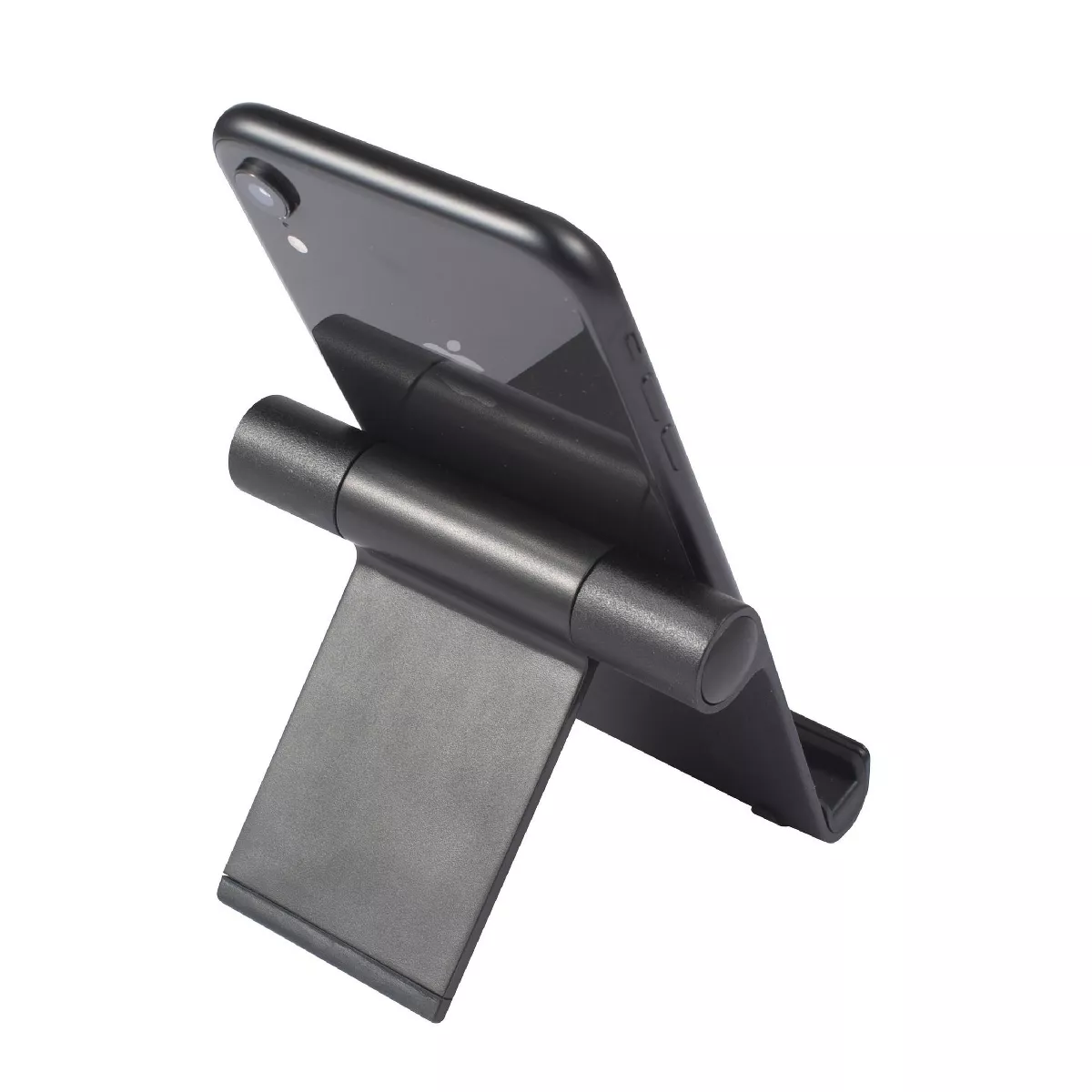 Insten Adjustable Phone Stand For iPhone 12 Pro Max Mini 11 All Cell Phones iPad Tablet Universal Desktop Holder, Aluminum Alloy, Black