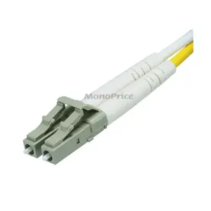 Monoprice Fiber Optic Cable - 10 Meter - Aqua | LC to SC, OM3, 50/125 Type, Multi Mode, 10Gb, Duplex