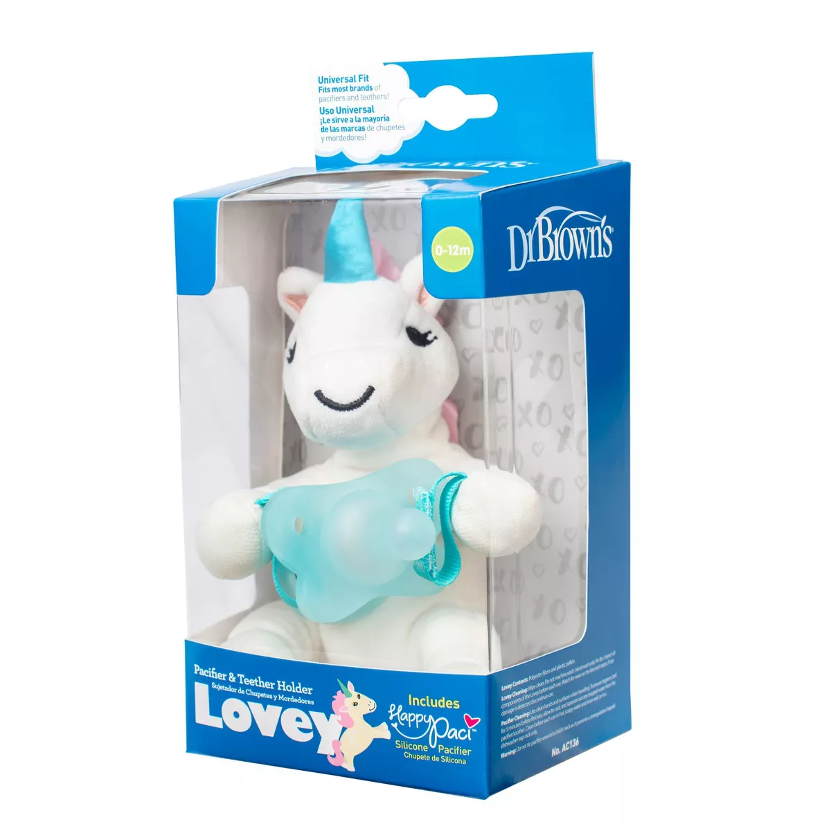 Dr. Brown's Unicorn Lovey Pacifer & Teether Holder