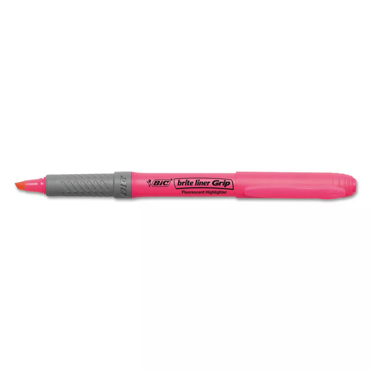Bic Brite Liner Grip Highlighter Chisel Tip Fluorescent Colors 5/Set GBLP51ASST