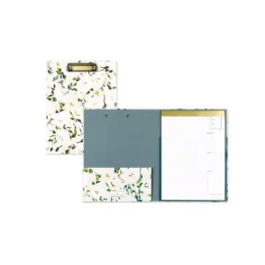 Day Designer Clipfolio with Writing Pad Coming Up Roses - Blue Sky