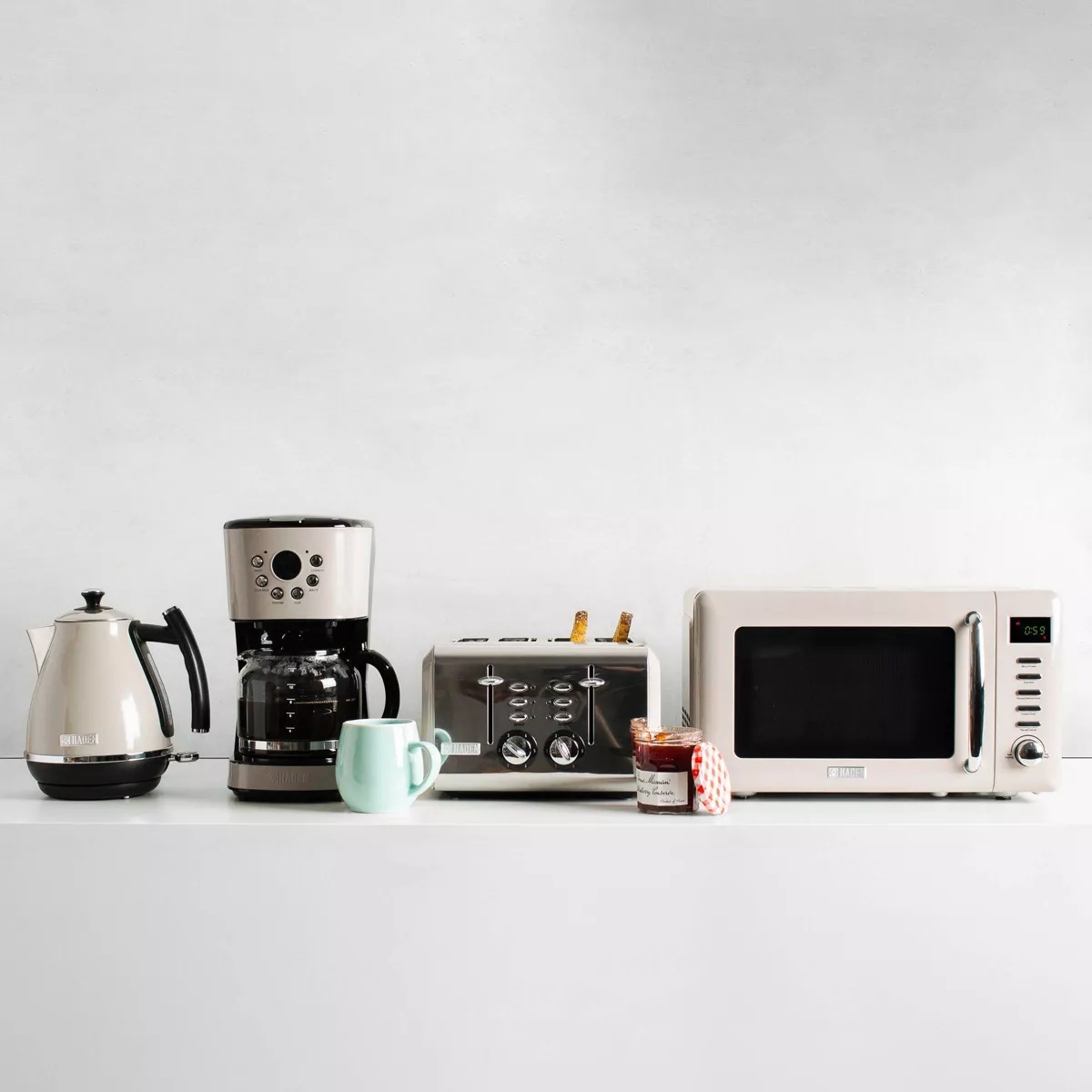 Haden Cotswold 1.7L Stainless Steel Electric Kettle - Beige