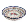 Blue Rose Polish Pottery Meadowlark Pie Plate