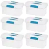 Sterilite Medium Nesting ShowOffs Clear File Box Storage Container (6 Pack)