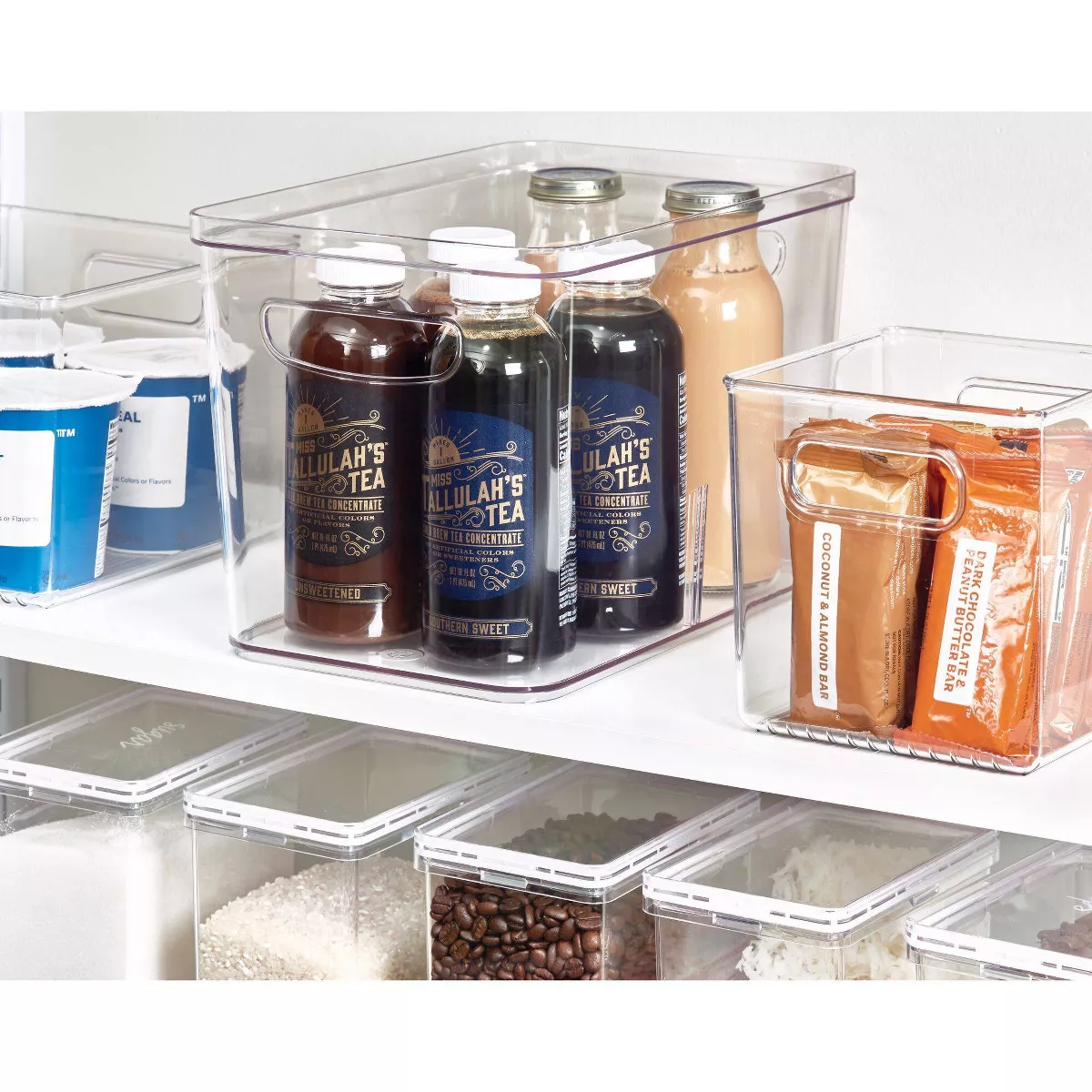 iDESIGN 8"x12"x8" Crisp Divided Bin Clear