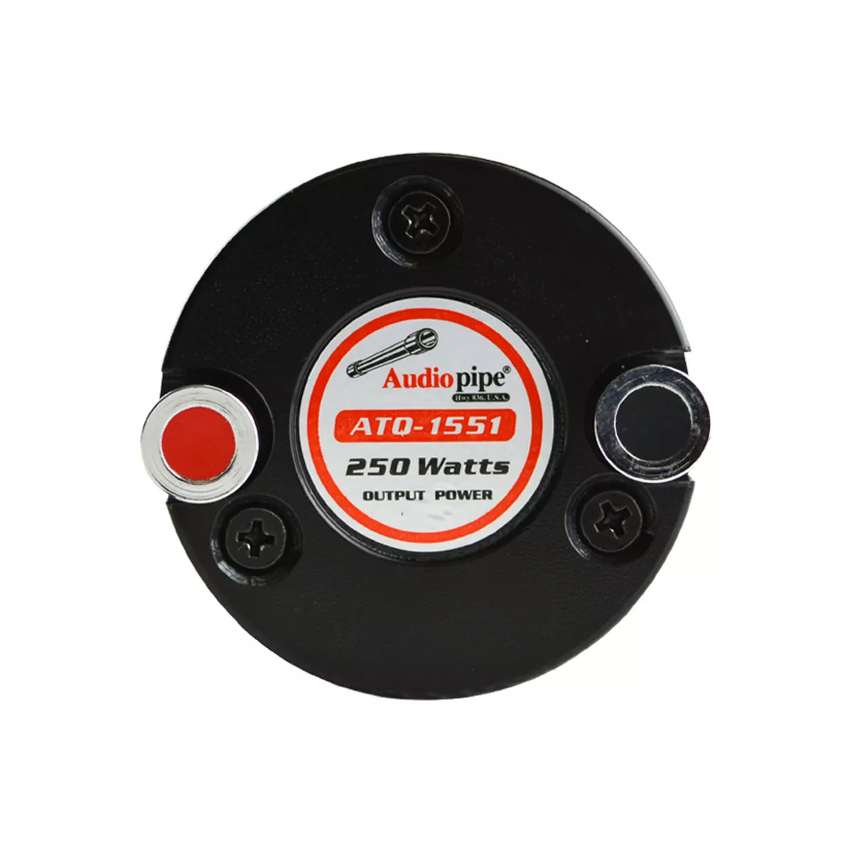 Audiopipe ATQ-1551 1 Inch 250 Watt 4 Ohm Aluminum Titanium Car Audio Bullet Tweeter with Mylar Capacitor & Kapton Voice Coil for Vehicle Sound System