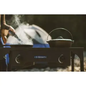 Stansport Outdoor Double Burner Stove With Stand