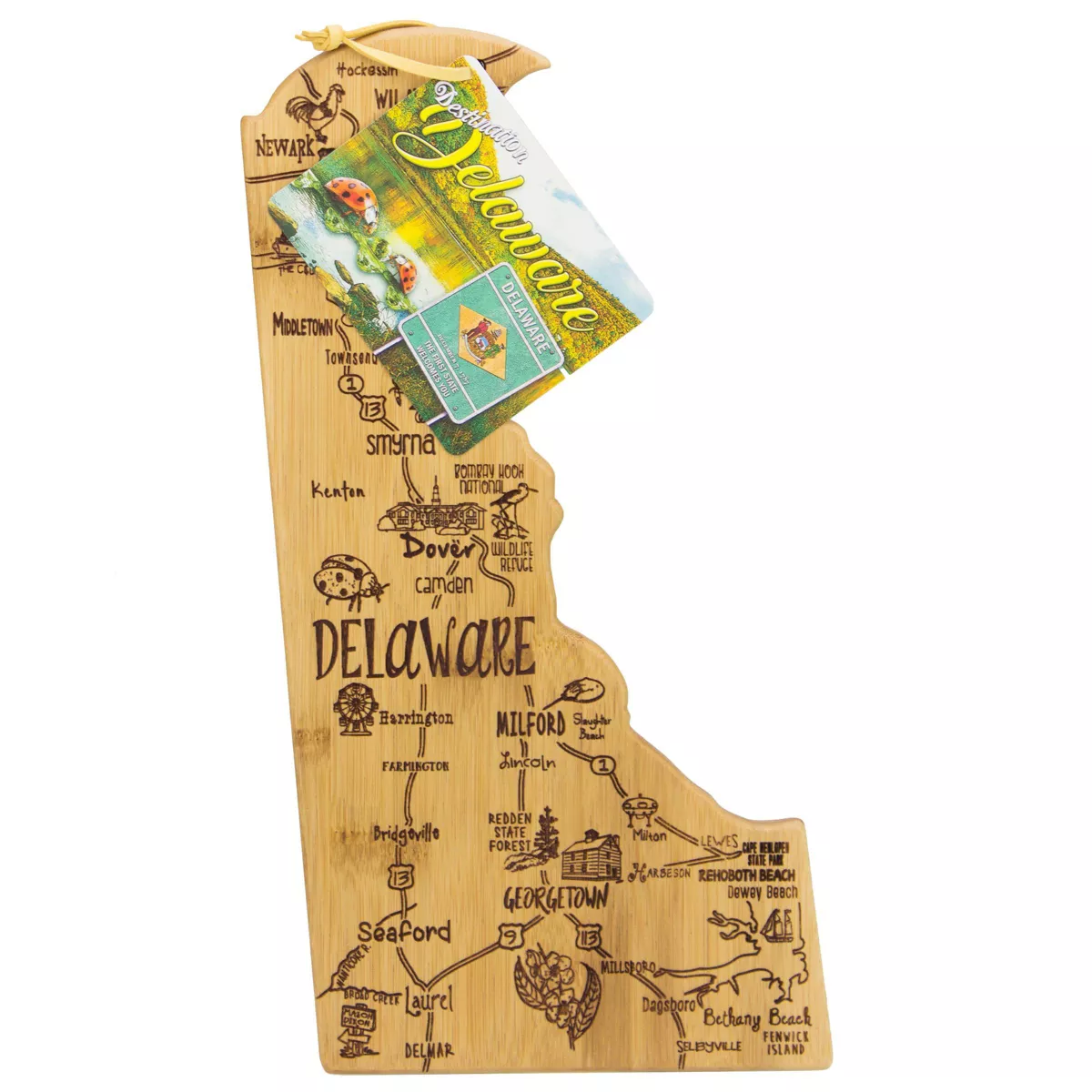 Totally Bamboo Destination Delaware Serving and Cutting Board