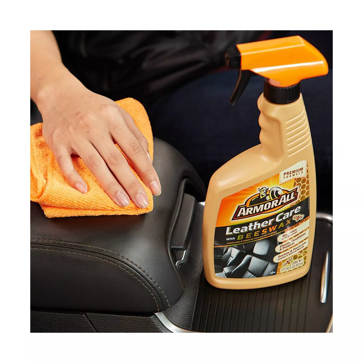 Armor All 16oz Leather Care with Beeswax Automotive Interior Cleaner
