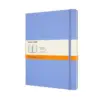 Moleskine 192 sheet 1 Subject Narrow Ruled Notebook 9.75"x7.5" Hard Cover Classic Hydrangea Blue