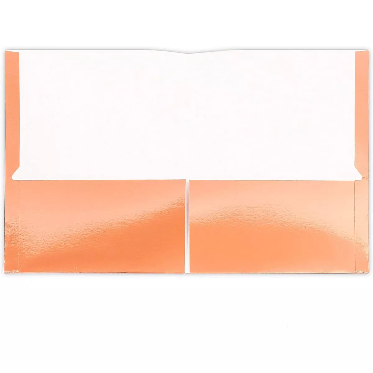 Paper Junkie 24-Pack Metallic Rose Gold Pocket File Folders,Fits Letter Size Paper, Glossy Laminated, 12