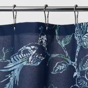 Placement Floral Shower Curtain Navy Blue - Threshold™