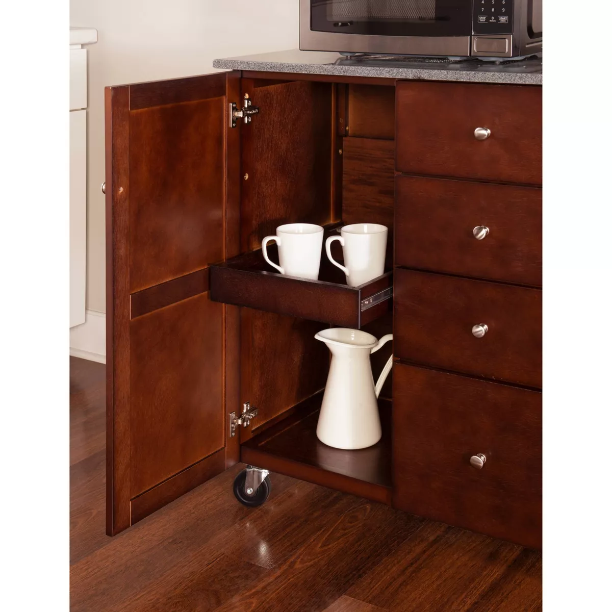 Alanis Kitchen Cart Espresso - Linon