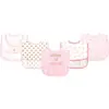 Little Treasure Baby Girl Waterproof PEVA Bibs 5pk, Sparkling, One Size