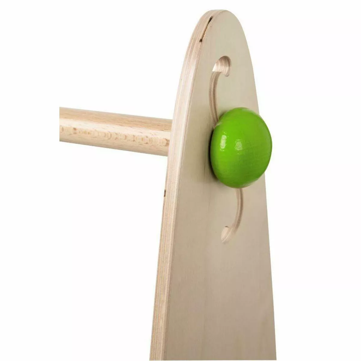 HABA Color Fun Play Gym - Wooden Activity Center with Adjustable Height, Sliding Discs and Dangling Frog