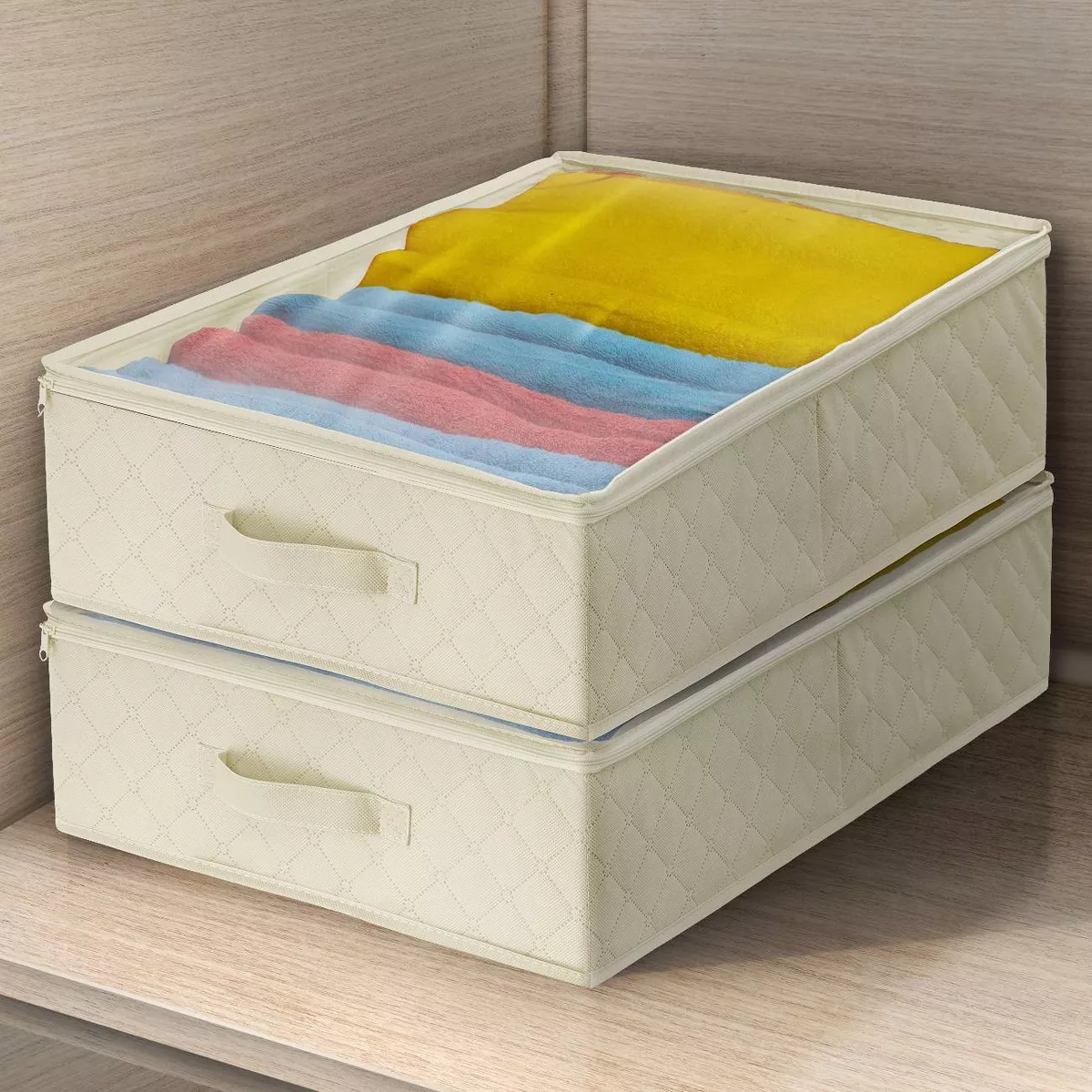 Sorbus 2pk Storage Closet Organizer Beige