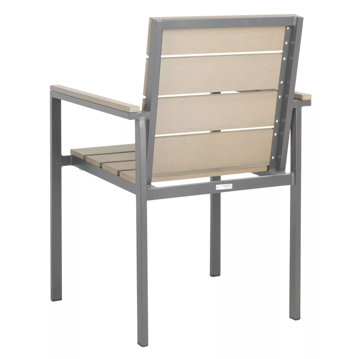 Beldan 2pk Stackable Accent Chair - Distressed Taupe - Safavieh