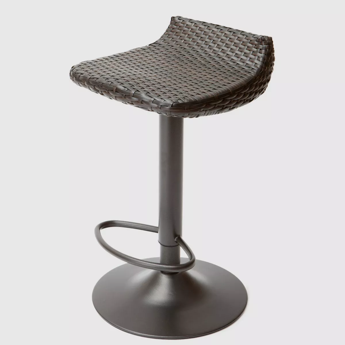 Deco 2pk All- Weather Wicker Patio Barstool Set - Brown - RST Brands
