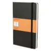 Moleskine Hard Cover Notebook Ruled 8 1/4 x 5 Black Cover 192 Sheets MBL14