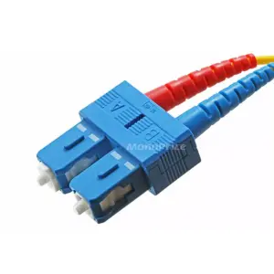Monoprice Fiber Optic Cable - 1 Meter - Yellow | SC to ST, 9/125 Type, Single Mode, Duplex