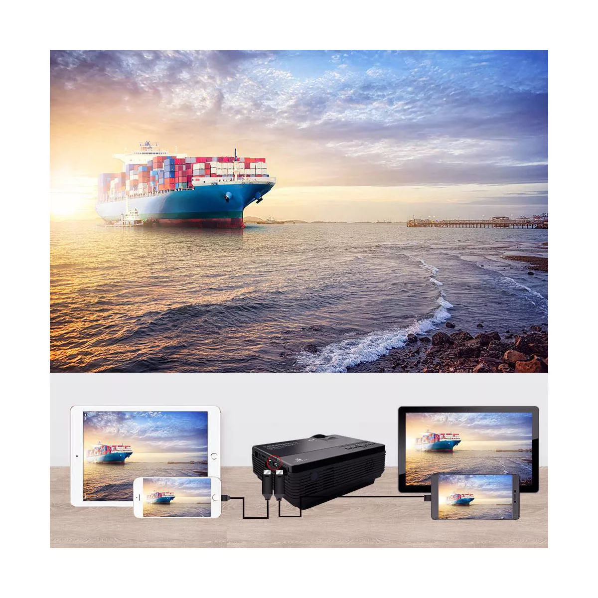 VANKYO Leisure C3 Mini Projector - Black