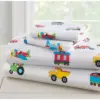 Twin Trains with Planes and Trucks 100% Cotton Sheet Set - WildKin