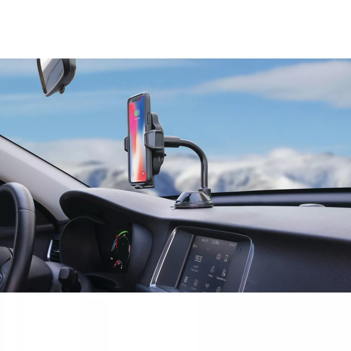 Scosche Wireless Charging Universal Window Dash Mount Black