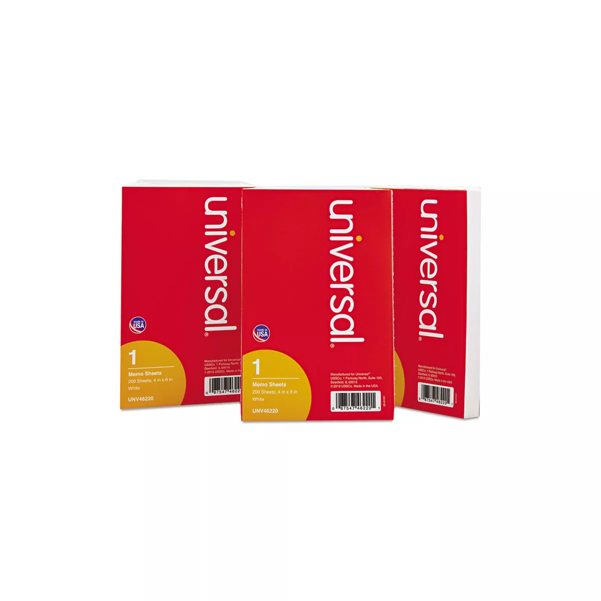 UNIVERSAL Loose Memo Sheets 4 x6 White 200 Sheets/Pack 46220