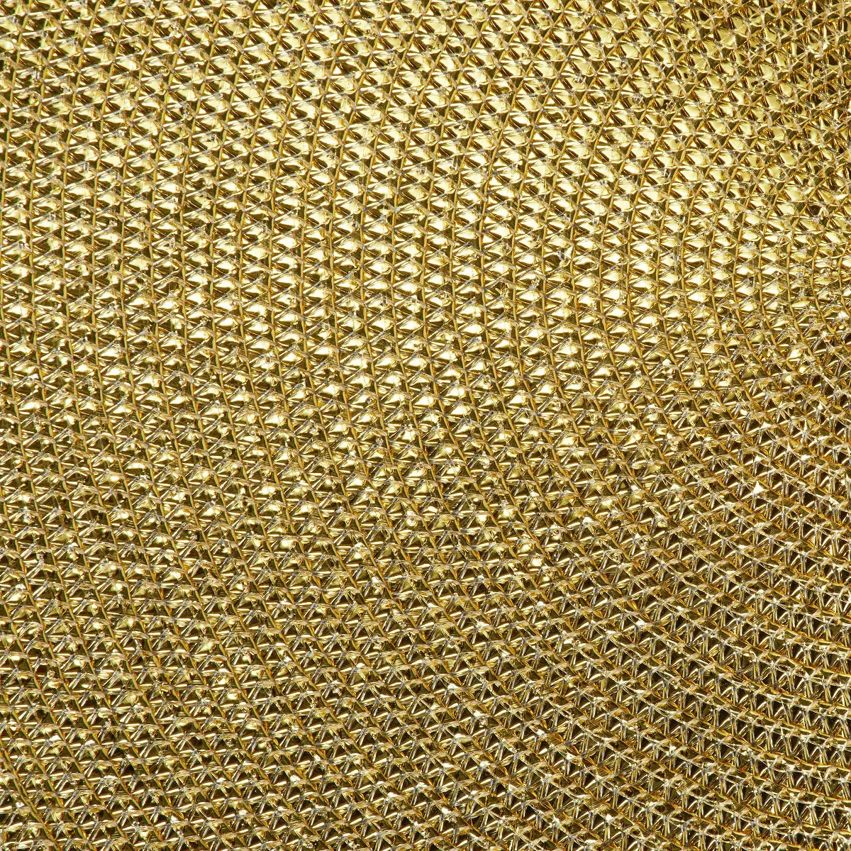 Set of 6 Gold Round Woven Placemat - Design Imports