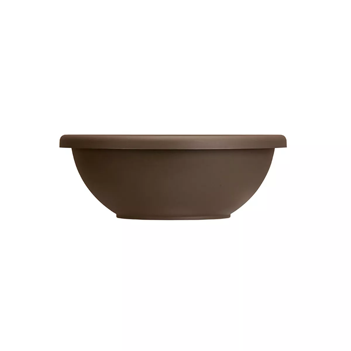 HC Companies GAB14000E21 Classic 14 Inch Diameter x 5.5 Inch Tall Plastic Garden Flower Round Bowl Planter Pot Container, Chocolate
