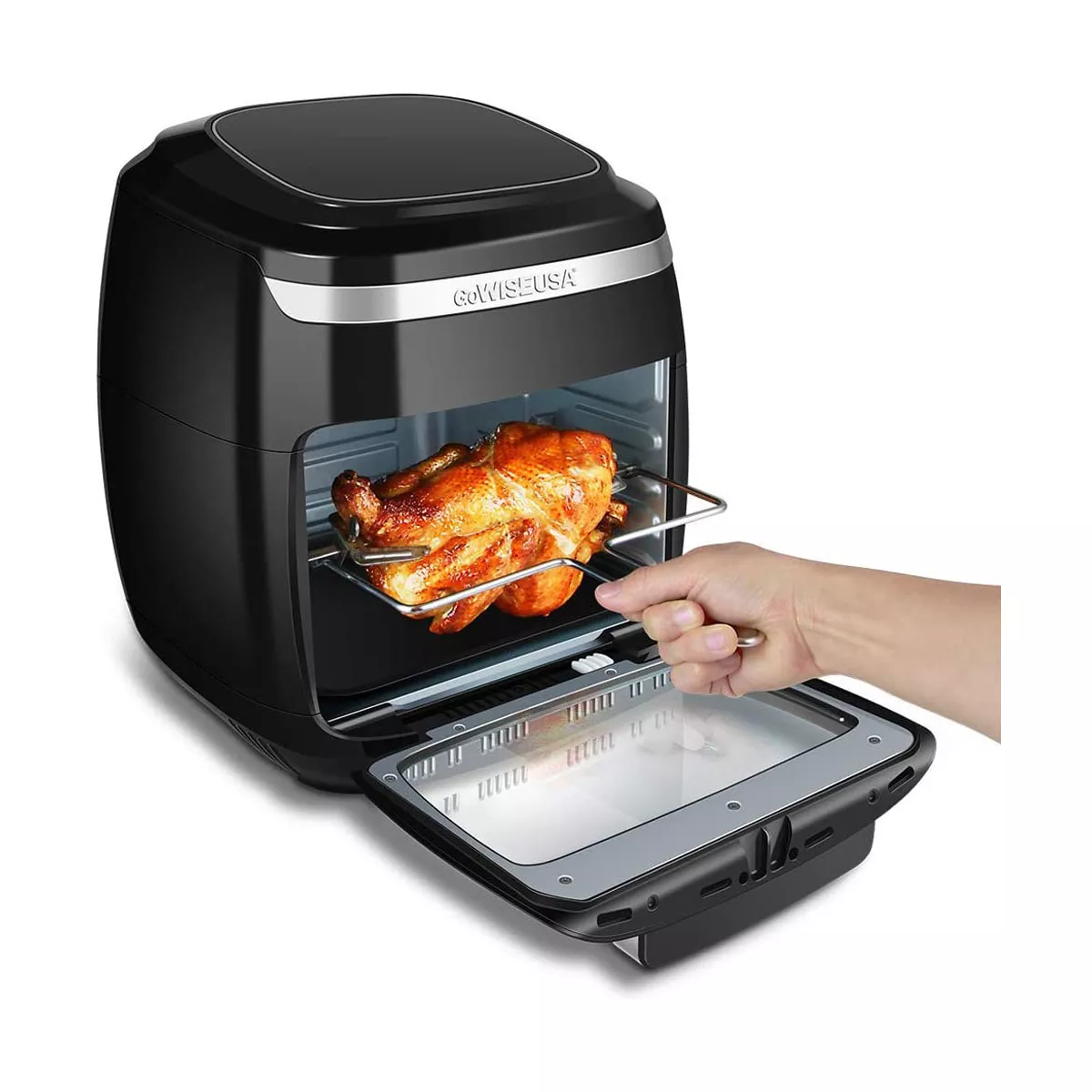 GoWISE Vibe 11.6-Quart Air Fryer Toaster Oven w/ Rotisserie & Dehydrator, Black
