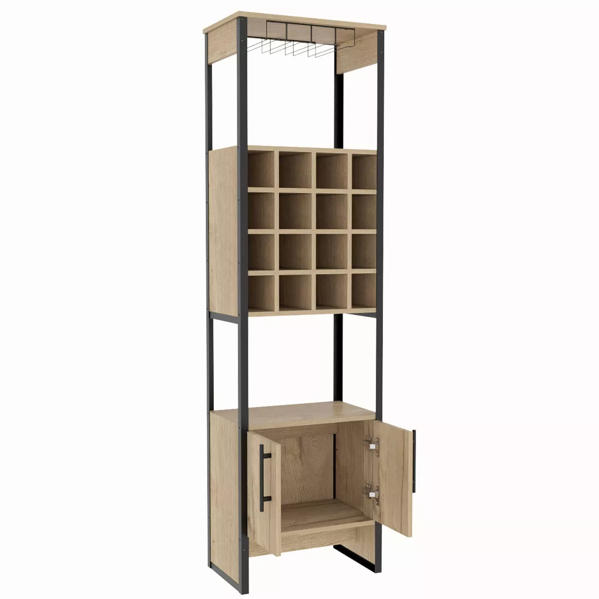 Emery High Bar Cabinet Light Wood - RST Brands