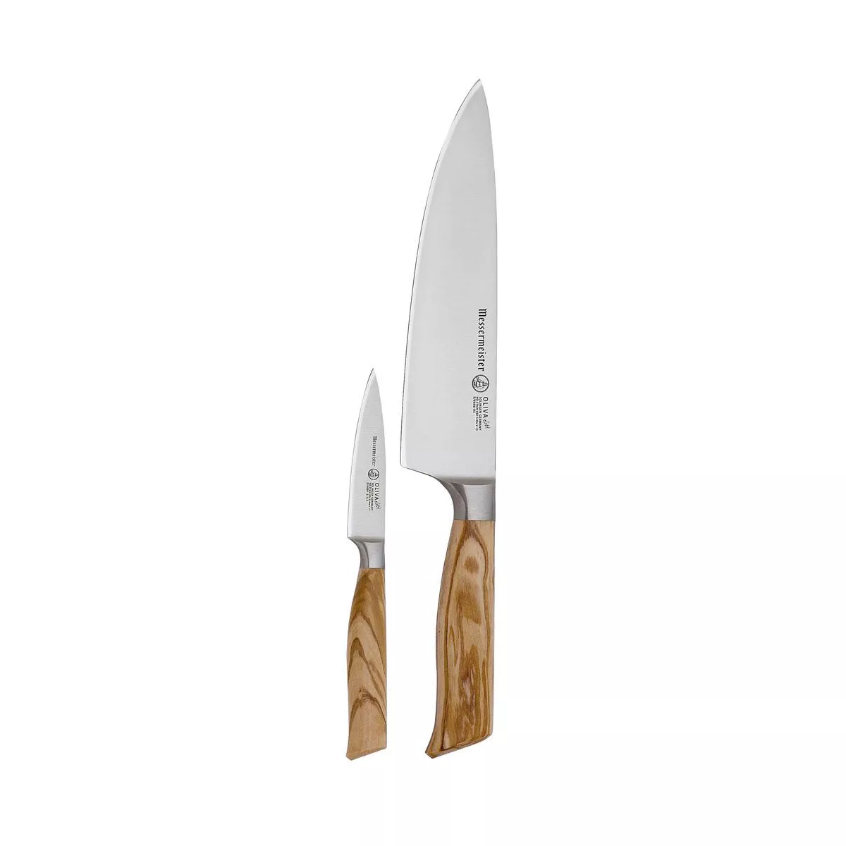 Messermeister Oliva Elite Professional 2 Piece German 8 Inch Chef and 3.5 Inch Parer Multi Purpose Kitchen Knife Set