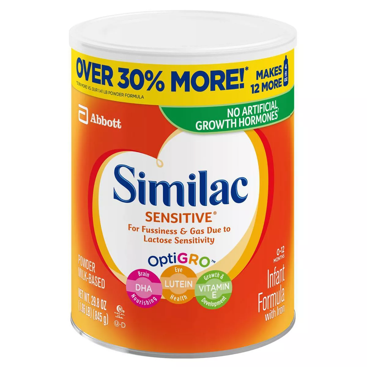Similac Sensitive for Fussiness and Gas Infant Formula with Iron Powder - 29.8oz