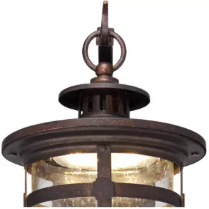 Franklin Iron Works Rustic Outdoor Wall Light LED Bronze Hanging Lantern Sconce Fixture for House Deck Porch Patio