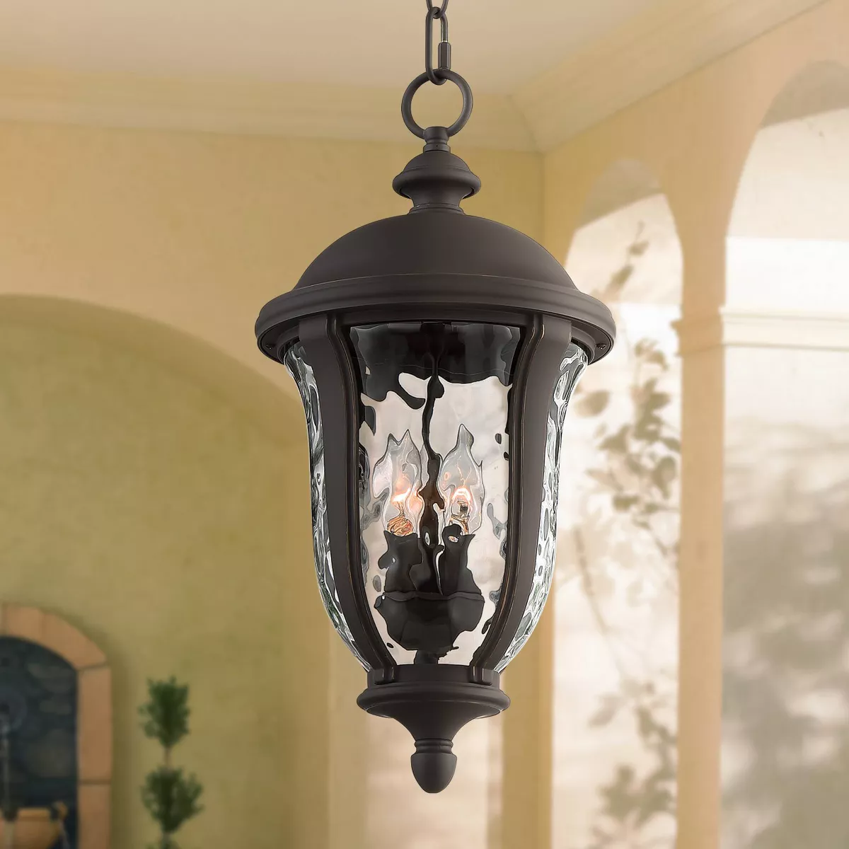 John Timberland Traditional Outdoor Ceiling Light Hanging Bronze 20