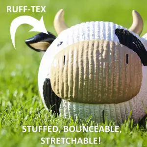 HuggleHounds Durable Ruff-Tex and Plush Toy for Dogs with Multiple Squeakers, Made from Tear Resistant Rubber, Bugsy