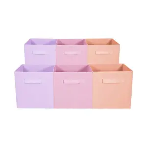 Sorbus 6pk Home Storage Bundle Pastel Drawer and Closet Bins